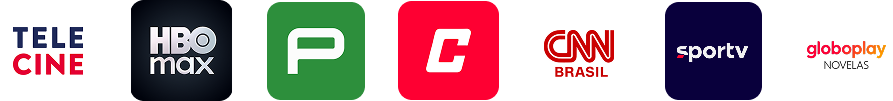 Telecine, HBO Max, Premiere, Combate, CNN Brasil, SporTV, Globoplay